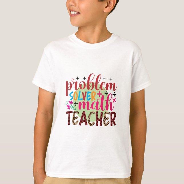 Camiseta Professora do Problema de Arte Solver Professor de (Frente)