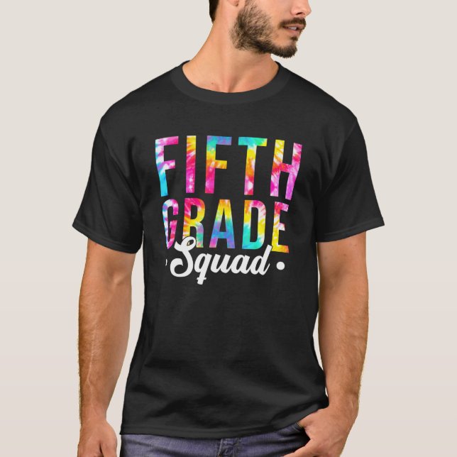 Camiseta Professora Do Quinto Grau De 5, Tie Dye Primeiro D (Frente)