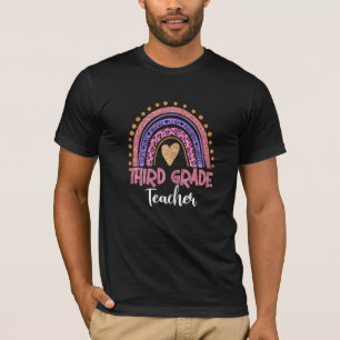 Camiseta Professora do Terceiro Grau Leopard Pink Rainbow B