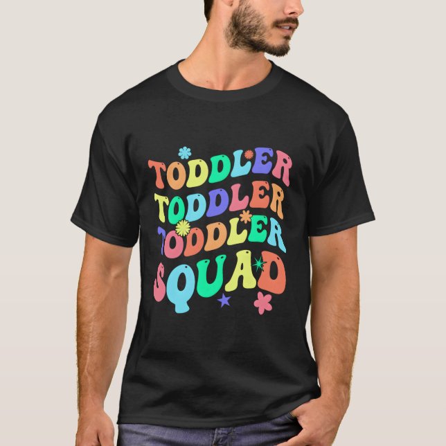 Camiseta Professora Do Toddler Squad Daycare De Volta A Sch (Frente)