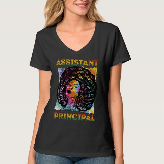 Camiseta Professora Edu, diretora assistente de mulheres af (Frente)