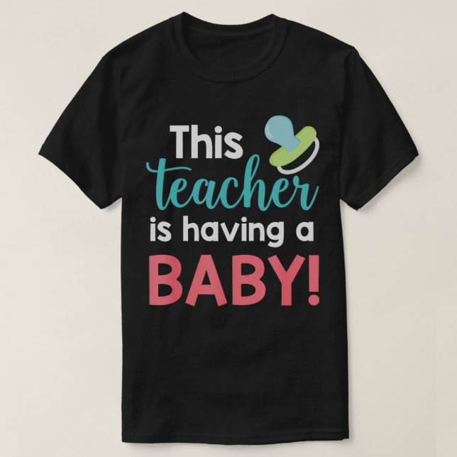Camiseta Professora em Anúncio de Gravidez (Frente do Design)