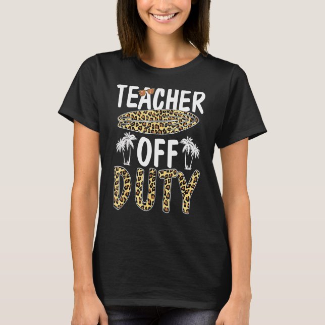 Camiseta Professora Em Serviço No Dia Passado De Óculos De  (Frente)
