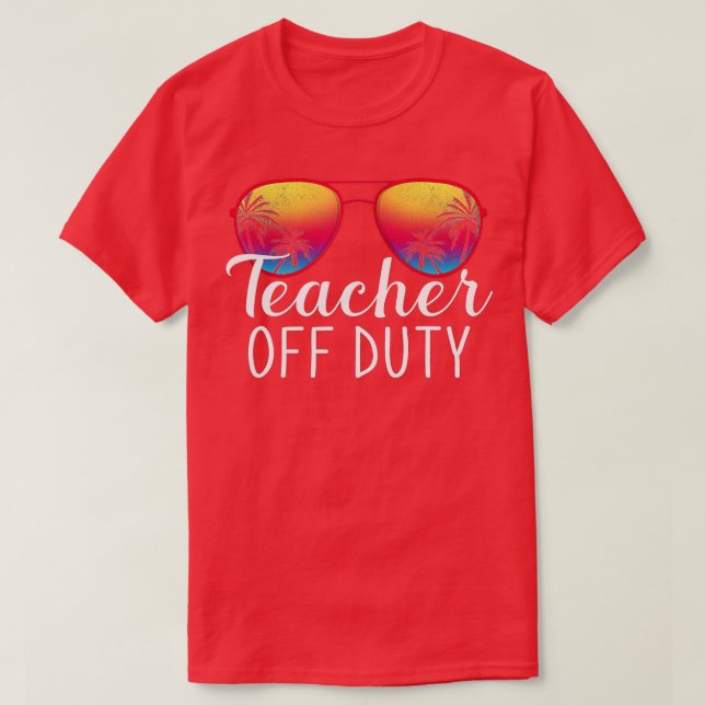 Camiseta Professora Em Serviço No Último Dia Do Professor N (Frente do Design)