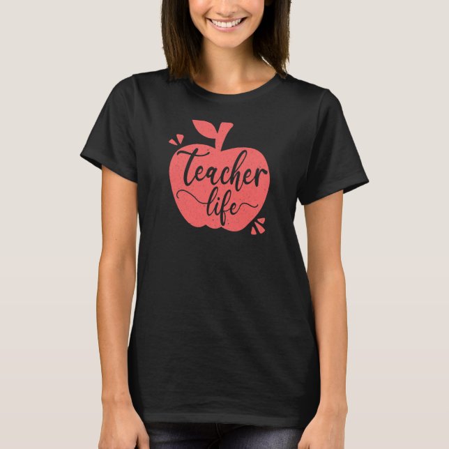 Camiseta Professora Em Vida De Professores Para Maçã Gráfic (Frente)