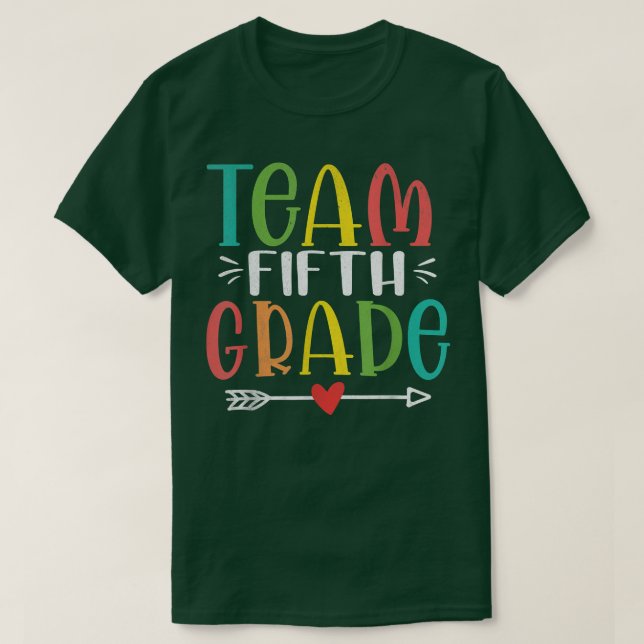 Camiseta Professora Engraçada Da 5ª Série Estudante De Volt (Frente do Design)