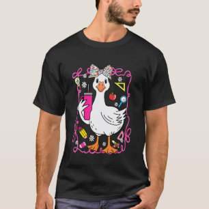Camiseta Professora Engraçada Rapariga Ganso Tolo Pré-Escol