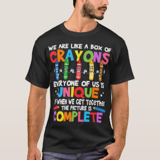 Camiseta Professora Engraçada Somos Como Uma Caixa De Crayo