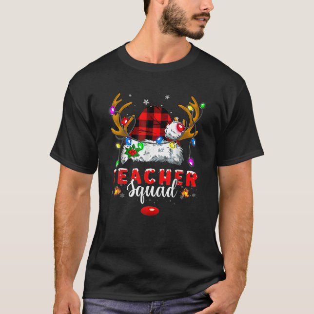 Camiseta Professora Engraçado Policial Reindeer Engraçado P (Frente)
