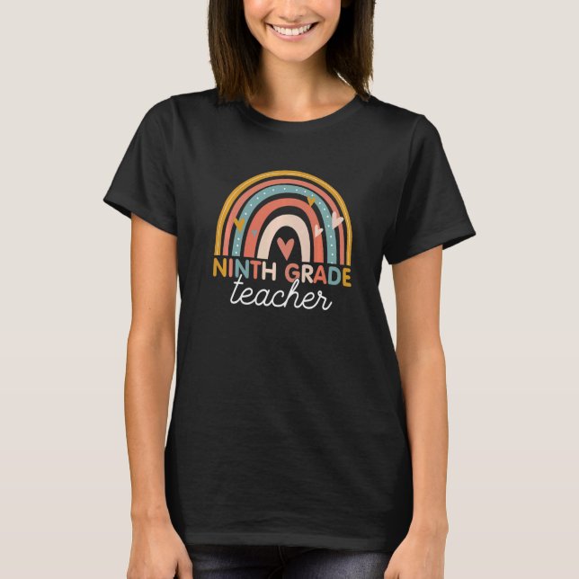 Camiseta Professora Ensinando Vintage 9º Grau (Frente)