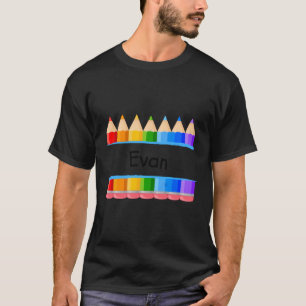 Camiseta Professora Ensino Nome do Estudante Evan Kindergen