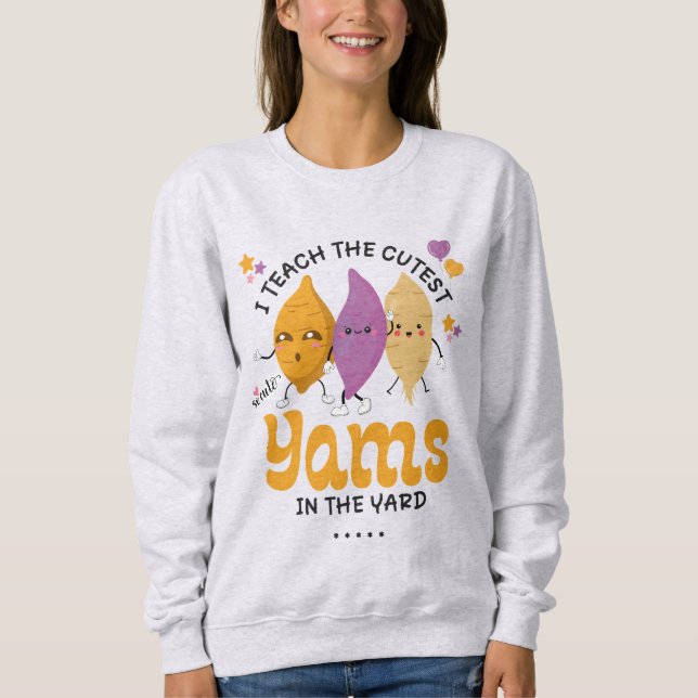 Camiseta Professora, Ensino os YAMS mais bonitos no costume (Frente)