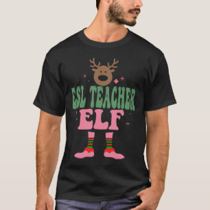 Camiseta Professora Esl Elf Xmas Matando o Natal do Grupo F