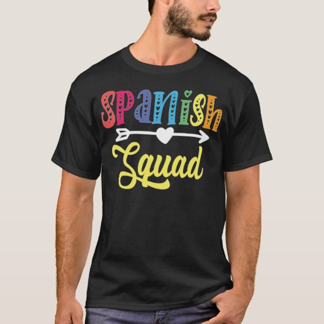 Camiseta Professora Espanhol, melhores amigas, capuzes e su (Frente)