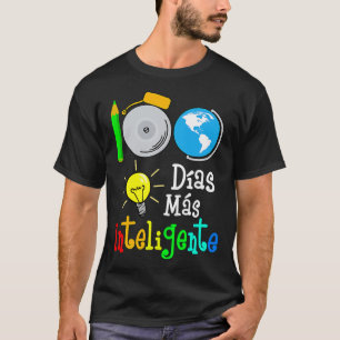 Camiseta Professora Espanhola 100 Dias Mais Inteligente 100