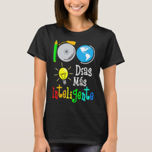 Camiseta Professora Espanhola 100 Dias Mais Inteligente 100