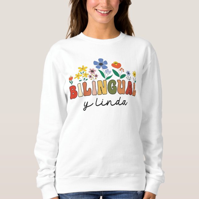 Camiseta Professora Espanhola Bilíngue Engraçada Maestra (Frente)