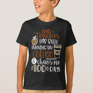Camiseta Professora Está Correndo No Café E No Caos 100 D