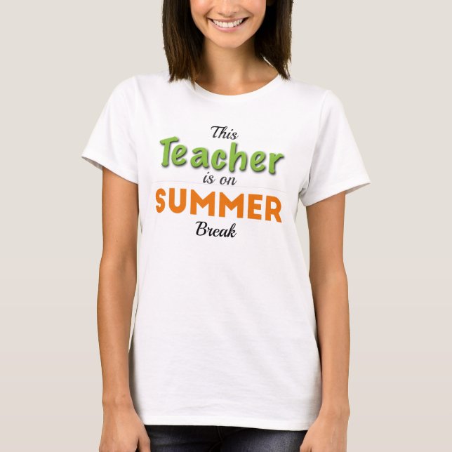Camiseta Professora está em férias de verão (Frente)