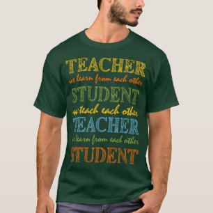 Camiseta Professora estudante que ensinamos e aprendemos un
