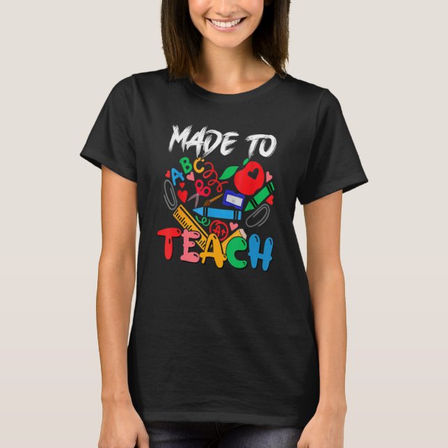 Camiseta Professora Feita Para Ensino (Frente)