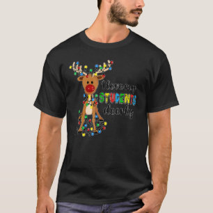 Camiseta Professora Feliz Natal Eu Amo Meus Estudantes Muit