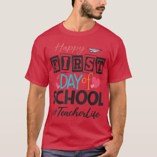 Camiseta Professora Feliz Primeiro Dia de Mulheres Fofas Na