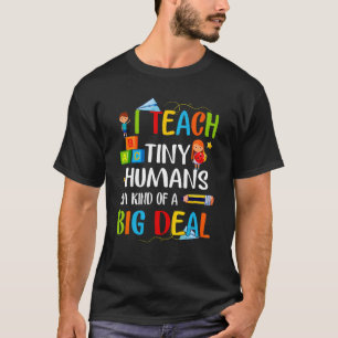 Camiseta Professora Inspirativa Ensina Humanos Pequenos Um