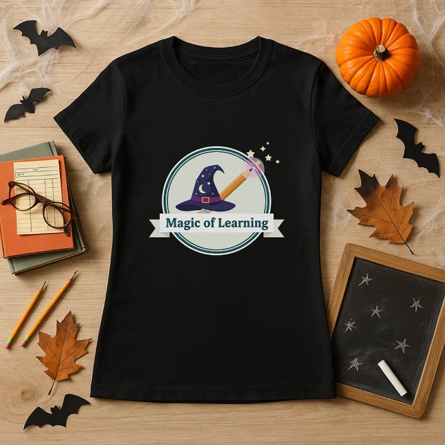 Camiseta Professora Mágica do Halloween Feiticeiro (Criador carregado)