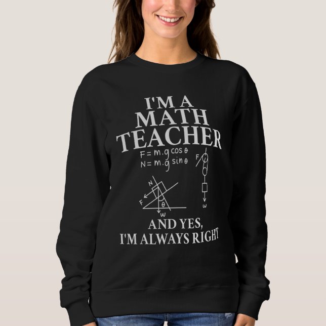Camiseta Professora Matemática de Matemática de Citação de  (Frente)