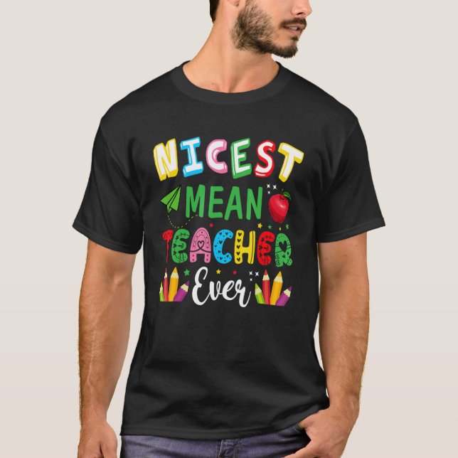 Camiseta Professora Média Mais Bonita Professora De Lápis C (Frente)