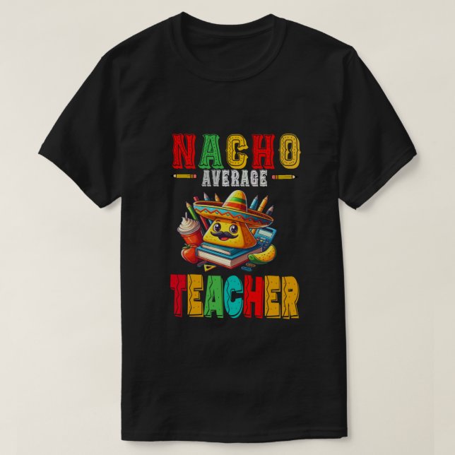 Camiseta Professora Média Nacho Apple Cinco De Mayo Profess (Frente do Design)