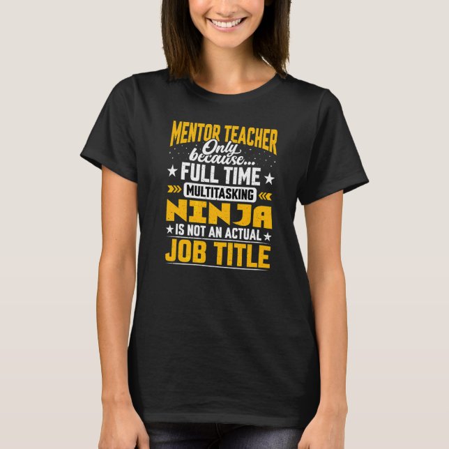 Camiseta Professora Mentor Título Título Título de Educador (Frente)