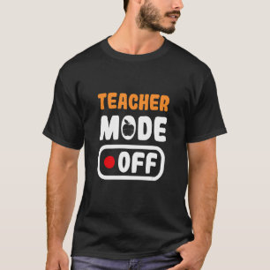 Camiseta Professora Modo Desligado Melhor Professora Da Esc