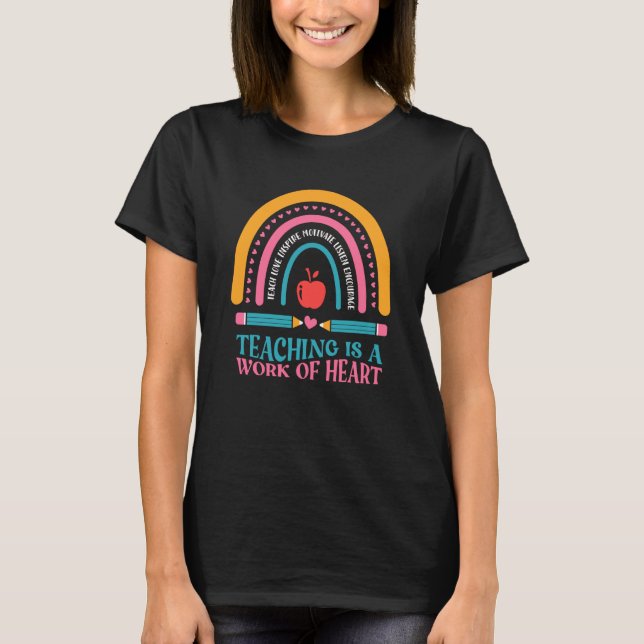 Camiseta Professora Motivational Say Teaching É Uma obra de (Frente)