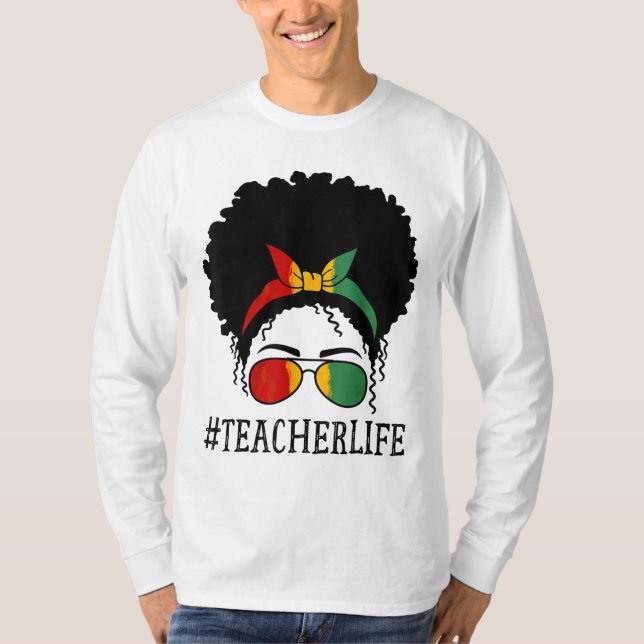 Camiseta Professora Mulheres Africanas Triste História Negr (Frente)