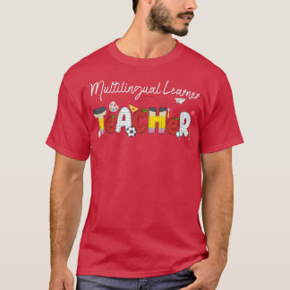 Camiseta Professora Multilingue Encantada De Volta À Escola