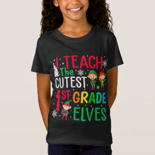 Camiseta Professora Natal Pajama Eu Ensino a Mais rua Gr
