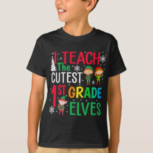 Camiseta Professora Natal Pajama Eu Ensino a Mais rua Gr
