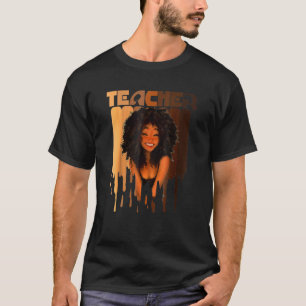 Camiseta Professora negra afro melanina História negra