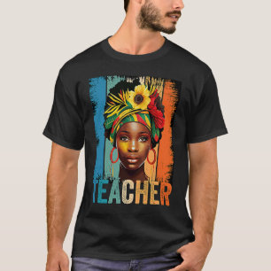 Camiseta Professora Negra Afro Melanina Vintage História Ne