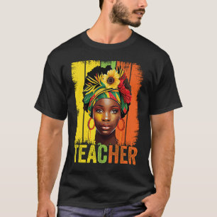 Camiseta Professora Negra Afro Melanina Vintage História Ne