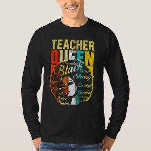 Camiseta Professora Negra Afro Retro Mês da História Negra