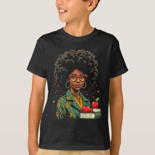 Camiseta Professora Negra Afro Retro Mês da História Negra