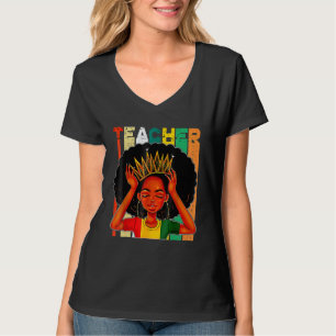 Camiseta Professora negra depois de tramar o preto