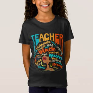 Camiseta Professora Negra Educadora Magia África Orgulhosa