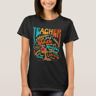 Camiseta Professora Negra Educadora Magia África Orgulhosa