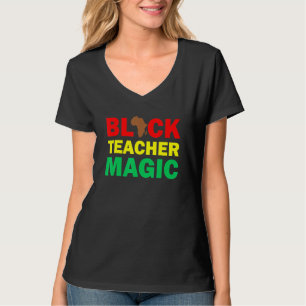 Camiseta Professora Negra Magia História Negra Africana-Ame