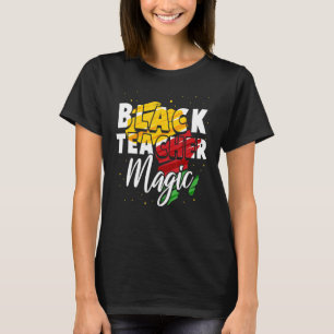 Camiseta Professora Negra Magia História Negra Africana-Ame