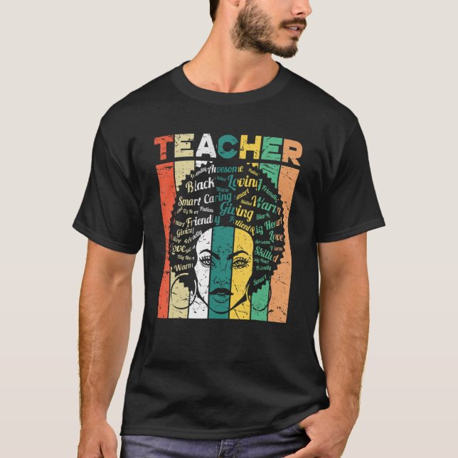Camiseta Professora Negra Magic Melanin Cora História Negra (Frente)